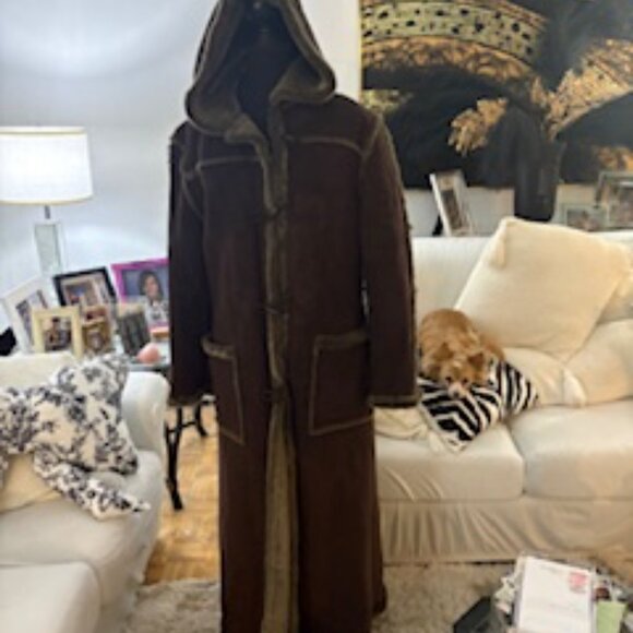 Long faux shearling coat - Picture 3 of 8